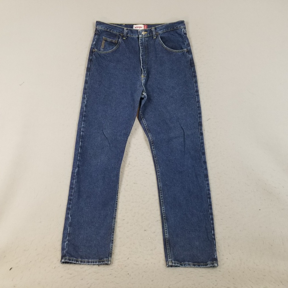 Wrangler Jeans Men 36x34 Blue‎ MGW20DD Regular Fit Straight Leg 100% Cotton